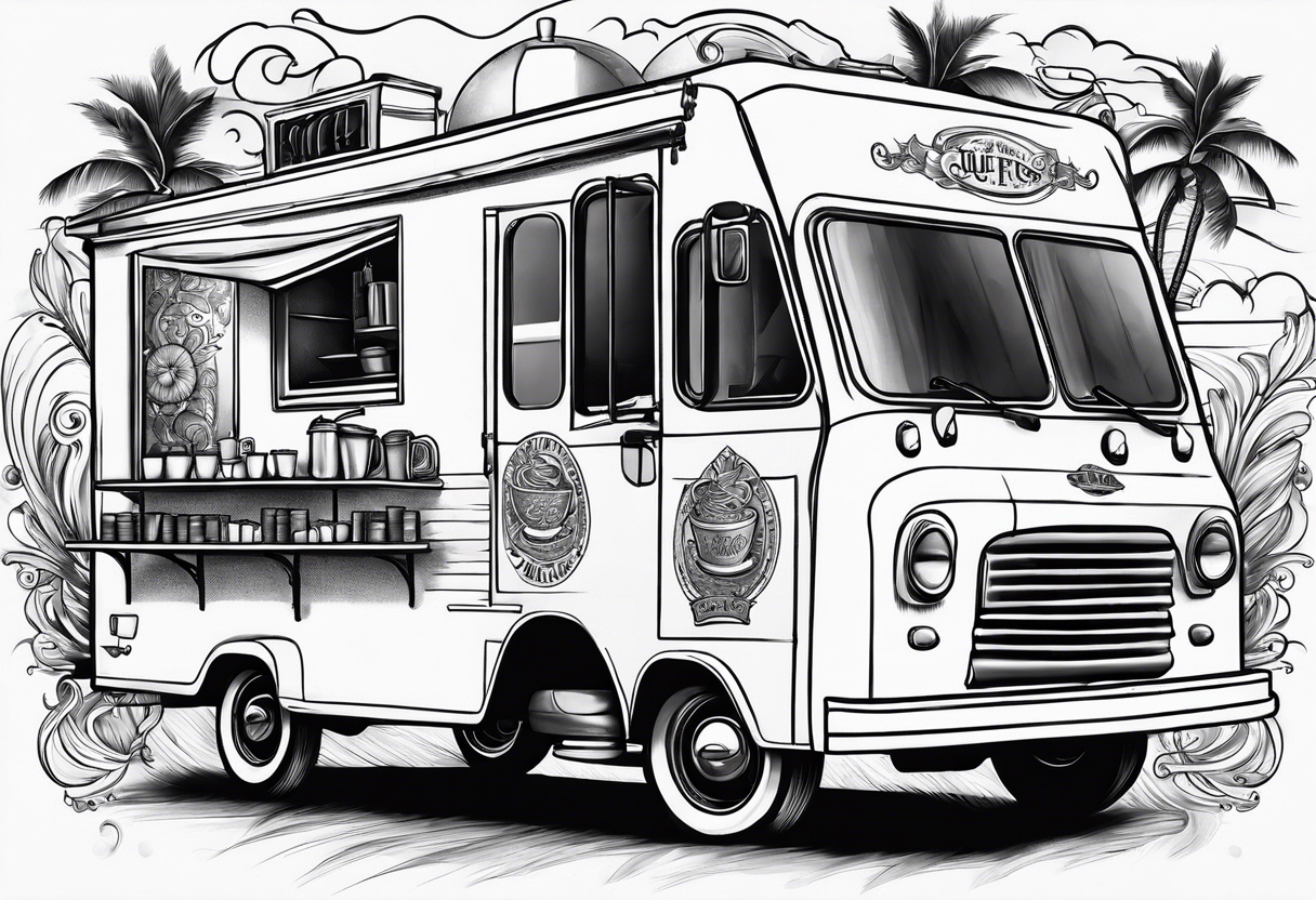 GULF SIDE COFFEE TRUCK tattoo idea