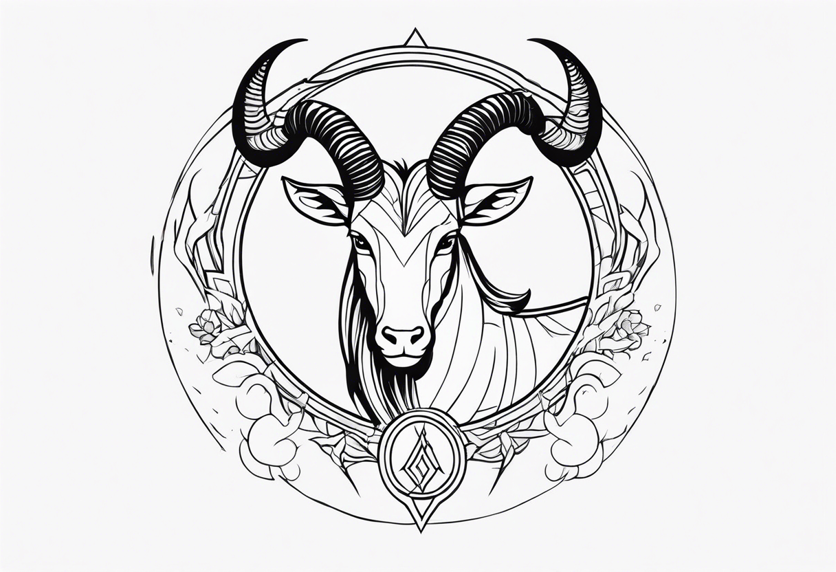 cool capricorn tattoo idea