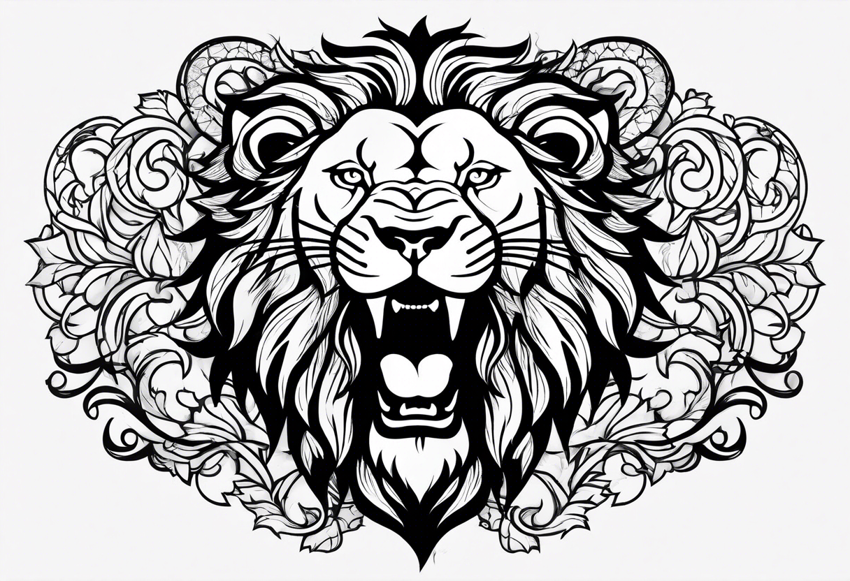 Lion roar tattoo idea