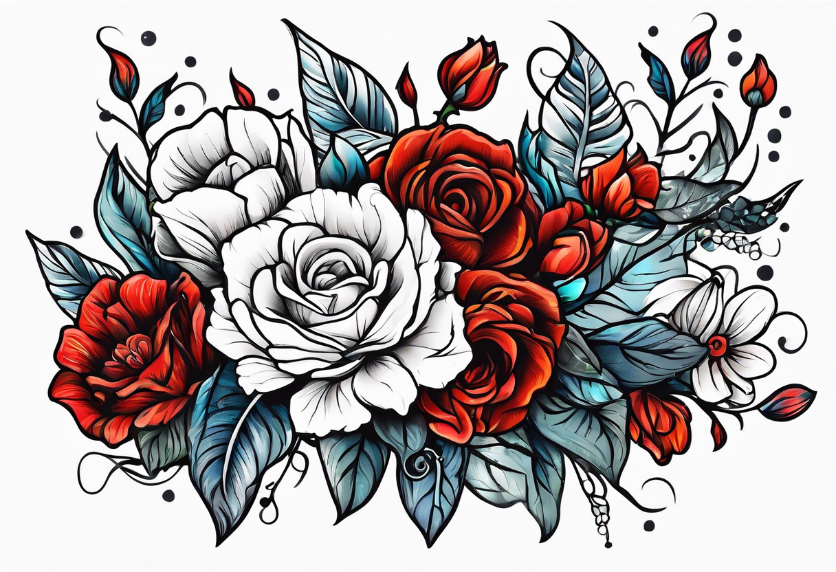 Love flowers family outdoors tattoo idea