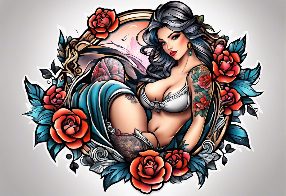 big breast tattoo idea