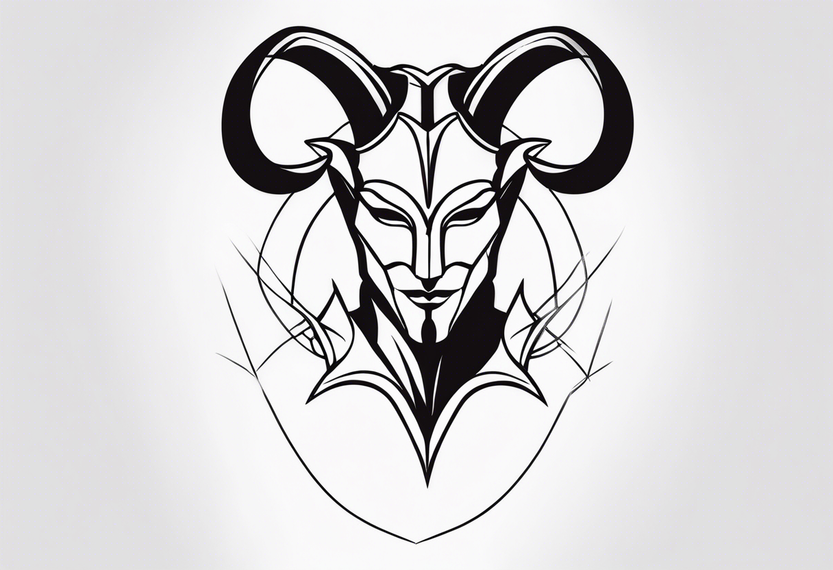 Anonymous with horns tattoo idea