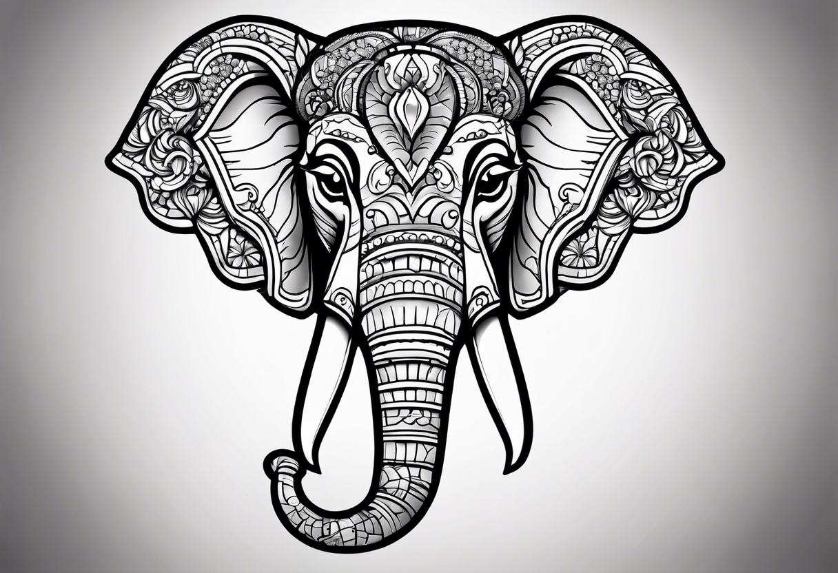 Lego Elephant head tattoo idea