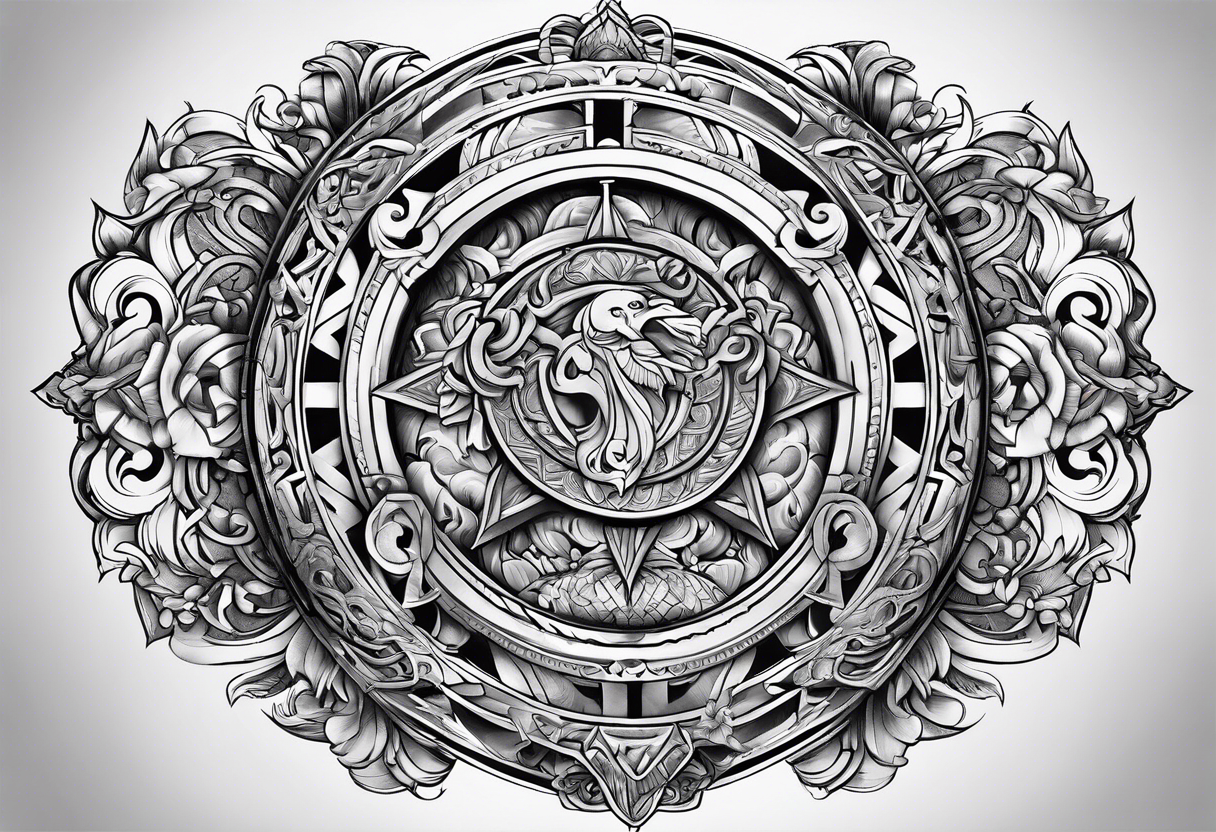 German Norse with number 41 inside tattoo idea