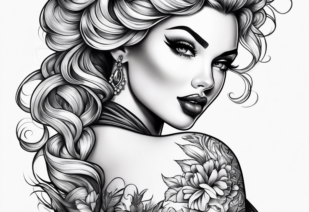 Pinup girl tattoo idea