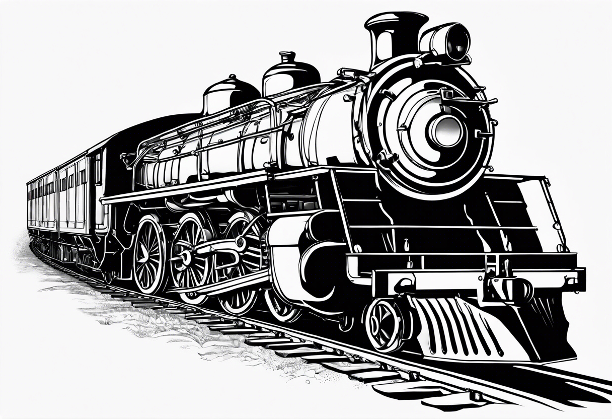 train in the sea tattoo idea