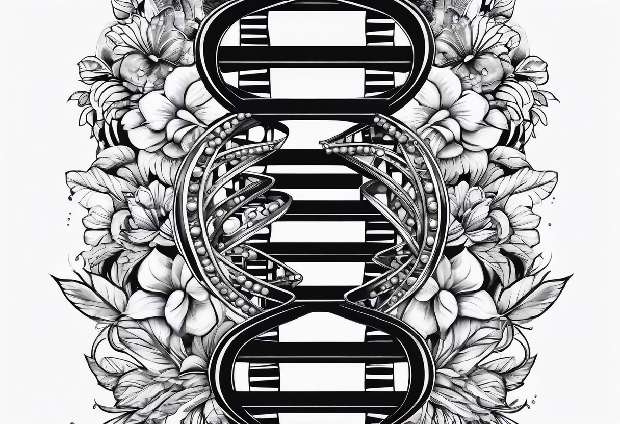 DNA strand with morals as the rungs tattoo idea