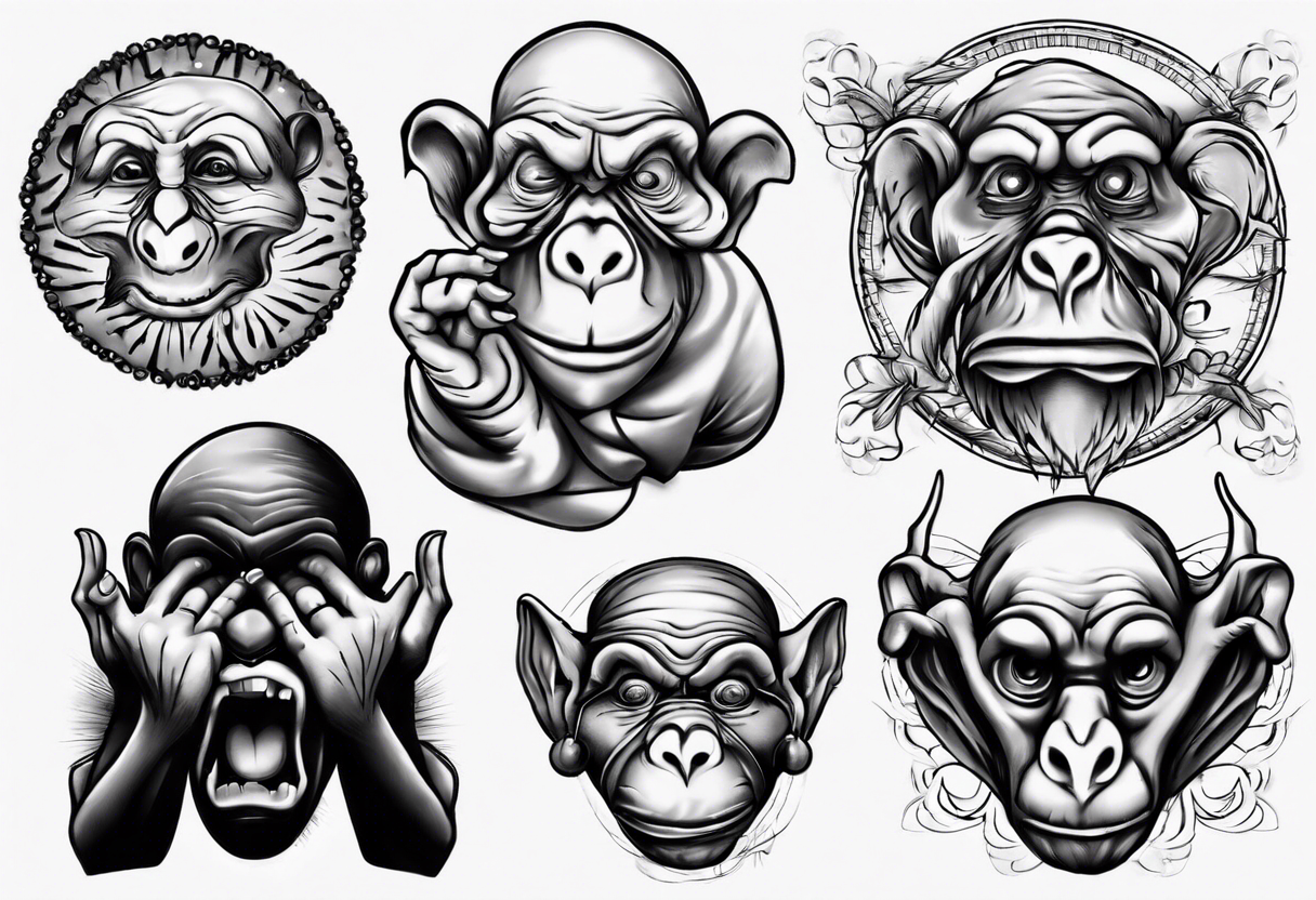 Creepy Monkey Monster Zombie Head Logo Graphic by artgrarisstudio ·  Creative Fabrica