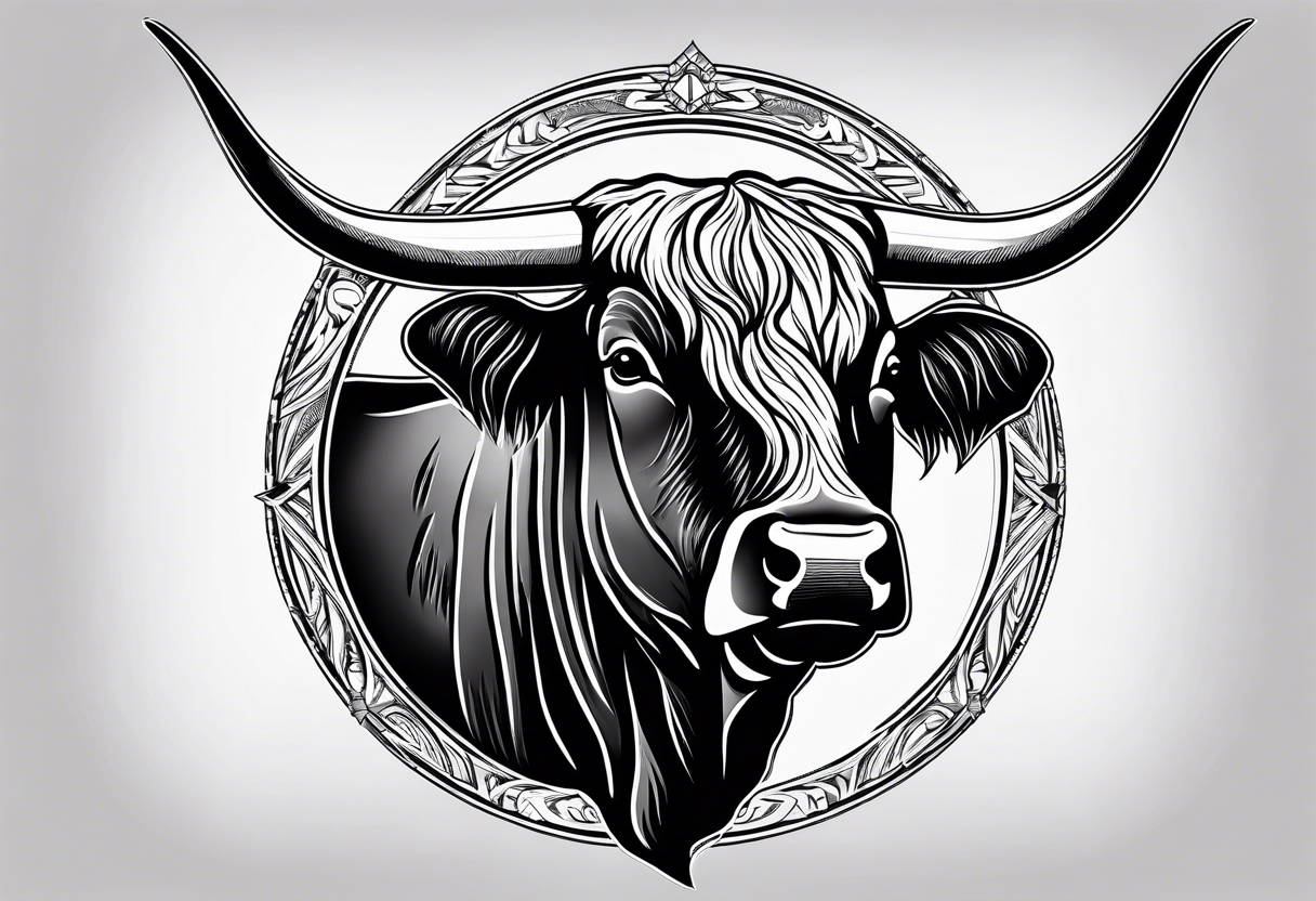 Vector illustration of tribal bull tattoo | Free SVG