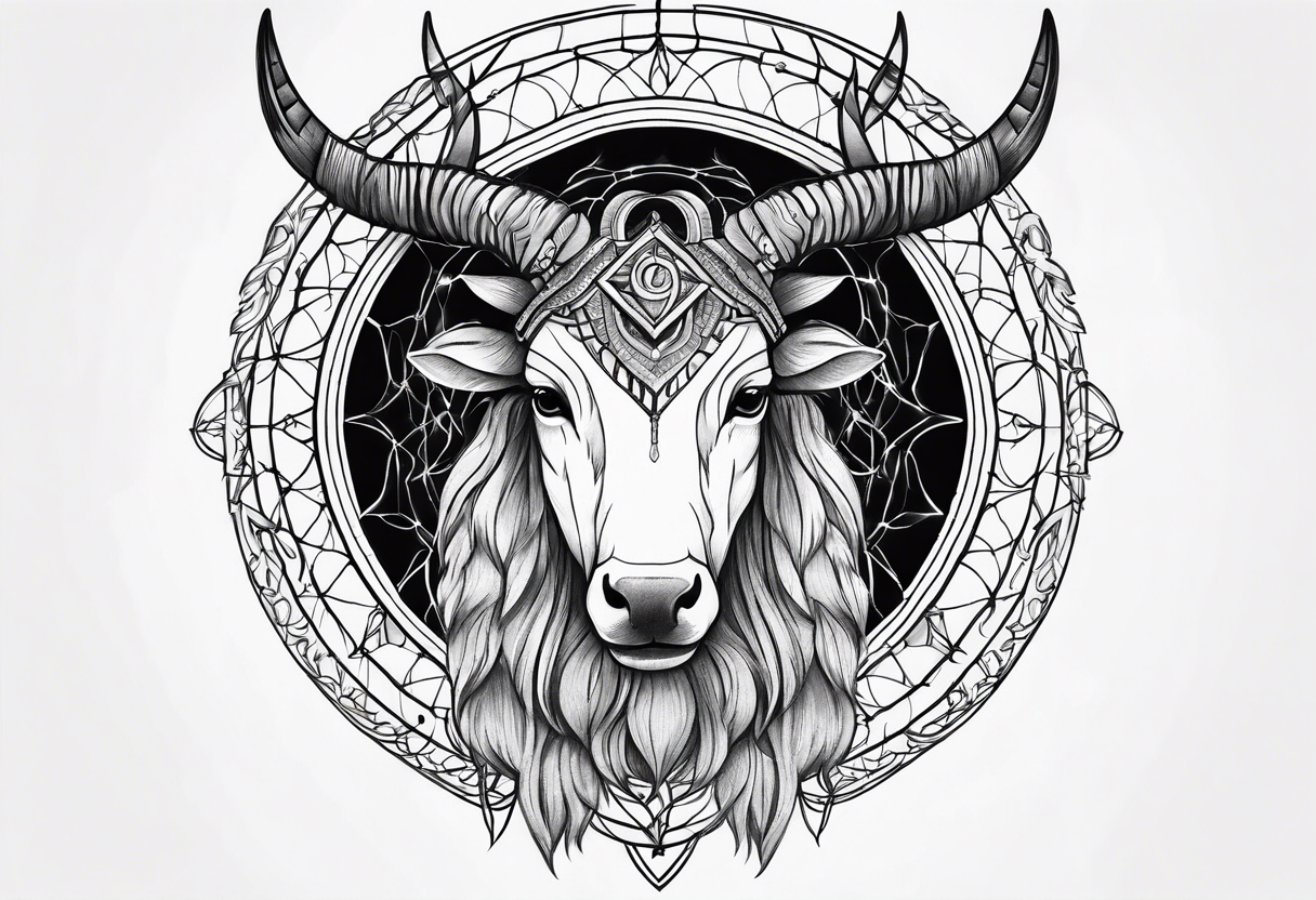 Capricorn dreamcatcher tattoo idea