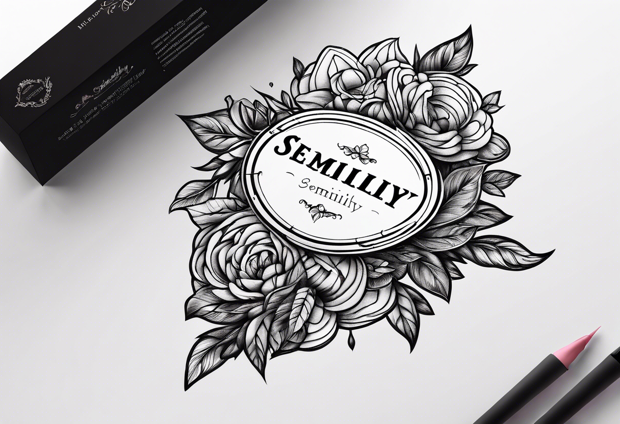 the name semilly with small letters tattoo idea