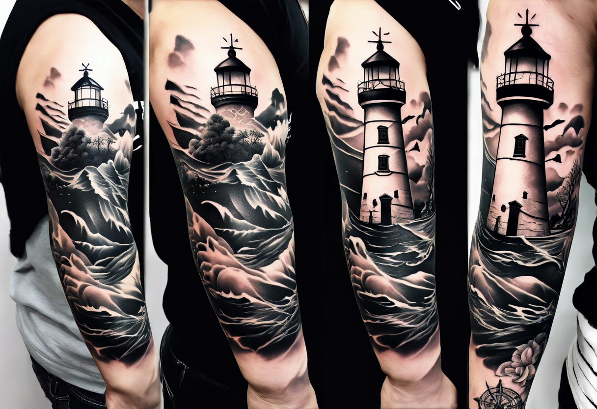 Tattoo uploaded by Mr.Inked • Half sleeve trees and background scenery •  Tattoodo