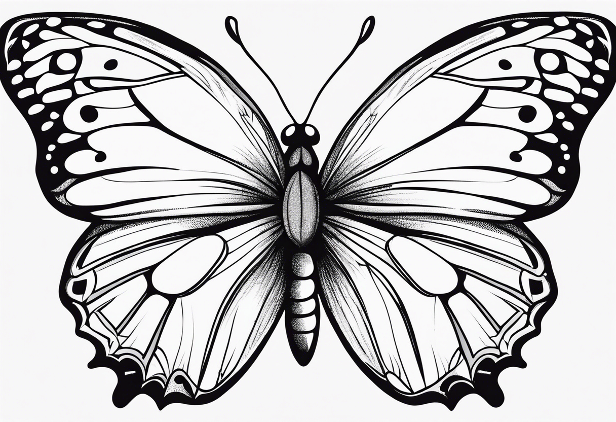 Common butterfly tattoo idea