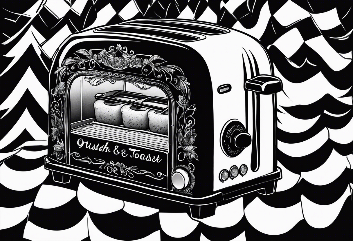 a toaster holding a smith and Weston tattoo idea