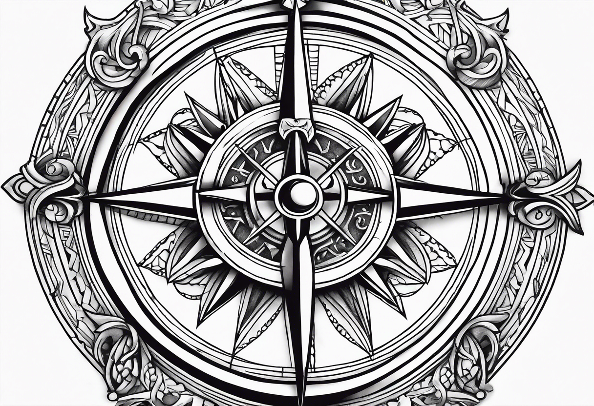 Norse compass tattoo idea