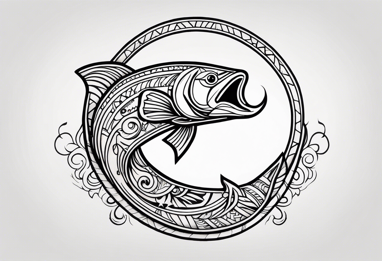 Polynesian fishing hook tattoo tattoo idea