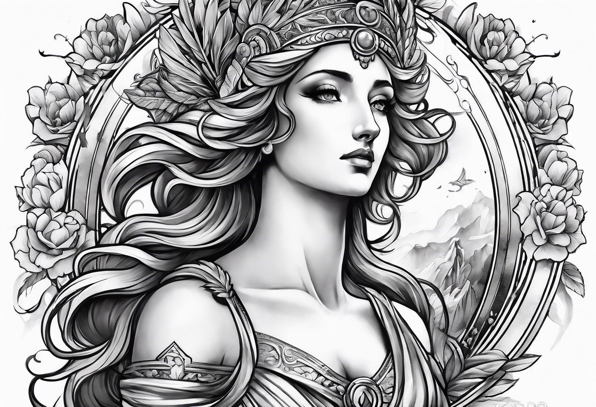 greek mythology arm sleeve tattoo idea