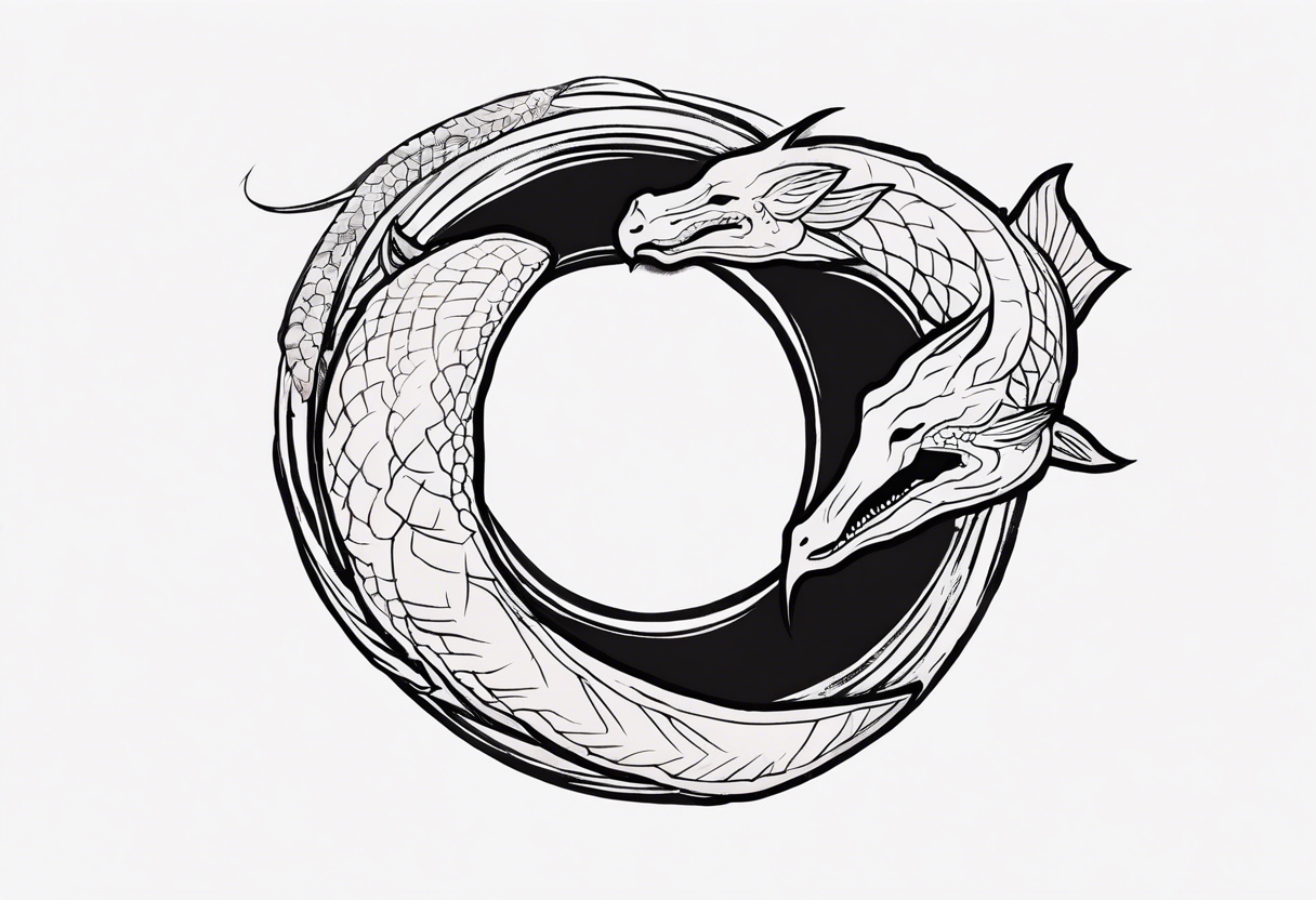 dead ouroboros enthropy tattoo idea