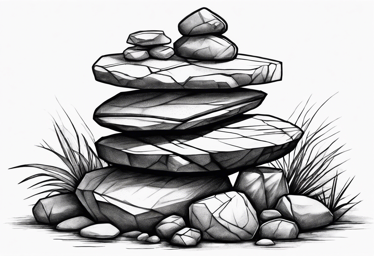 Rocks stacked on top of each other tattoo idea