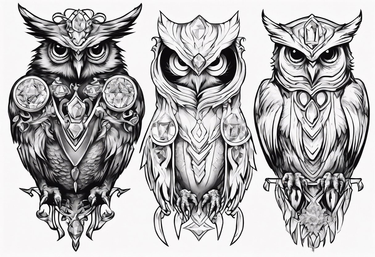 The Demon Owl Stolas, a Prince of Hell who is obsessed with gems, knowledge of astrology and poisonous plants. tattoo idea