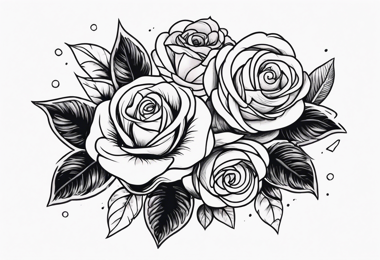 Roses made of money tattoo idea