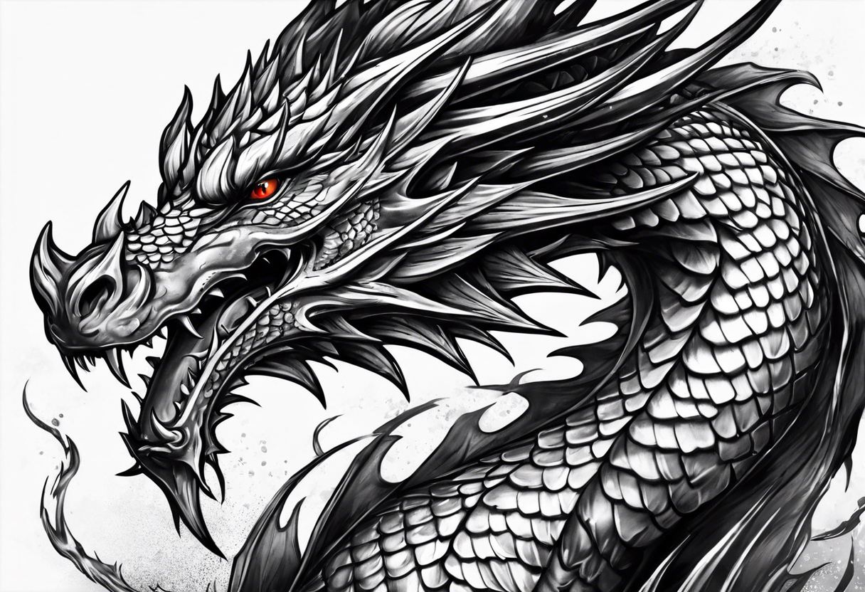 dragon from anime tattoo idea