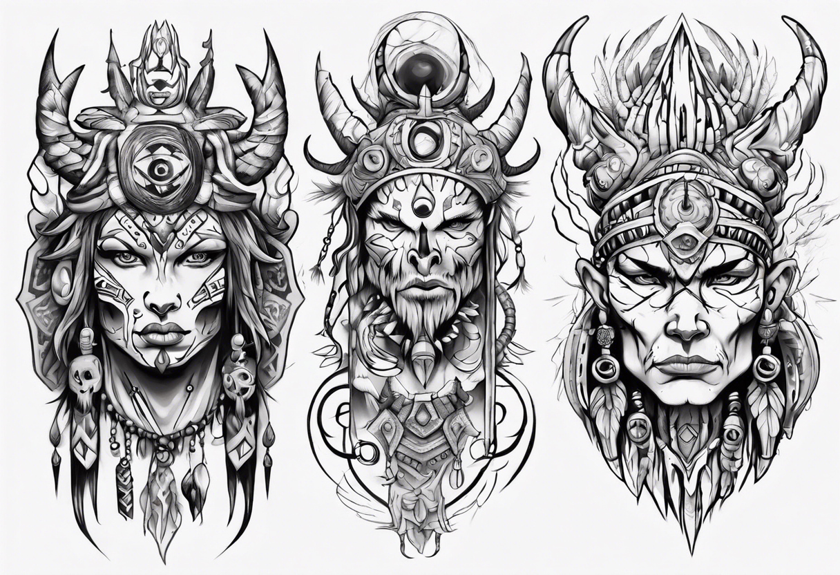 Shaman Tattoo Stock Illustrations – 2,909 Shaman Tattoo Stock  Illustrations, Vectors & Clipart - Dreamstime