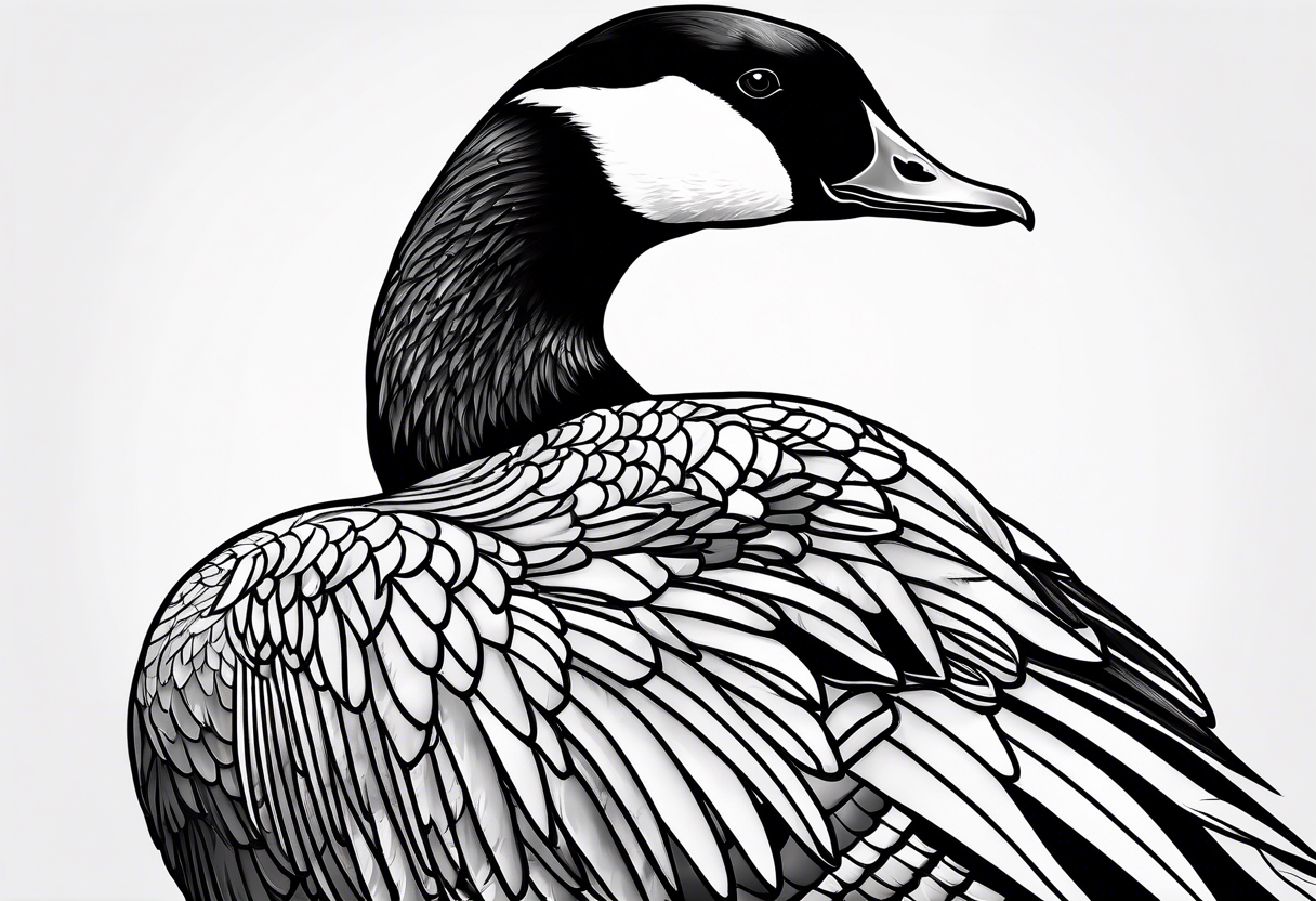 canadian goose angry tattoo idea