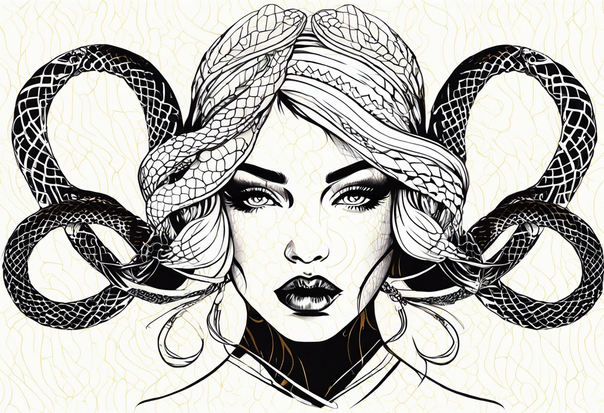 a woman with snakes instead of hair tattoo idea