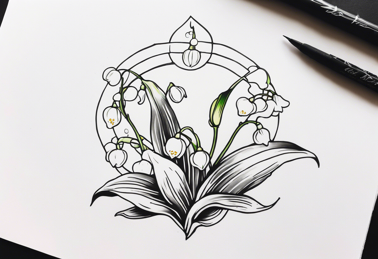 Lilly of the valley and Saturn tattoo idea