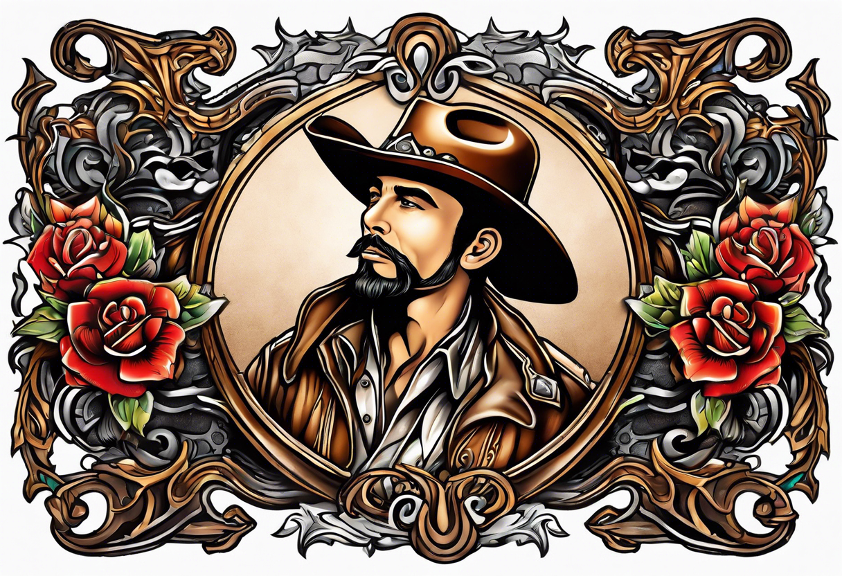 Leather Tooled Western Tattoo tattoo idea