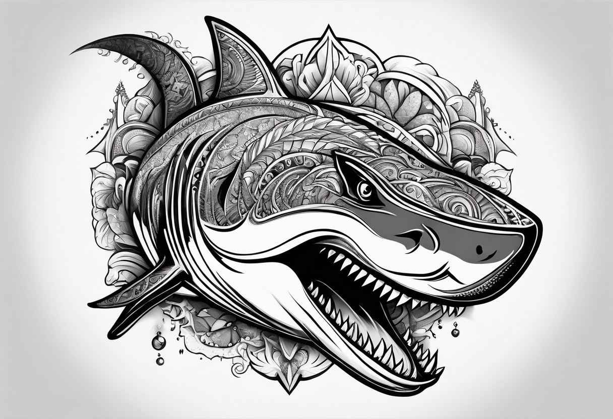 shark dinosaur tattoo idea