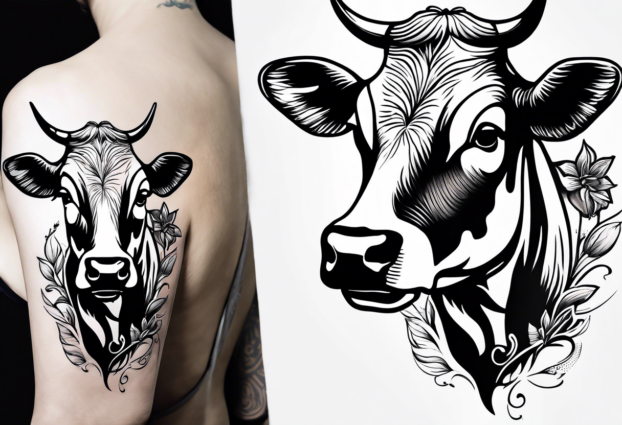 small cow Temporary Tattoos (set of 4) - thetemporarytattoos.co.uk