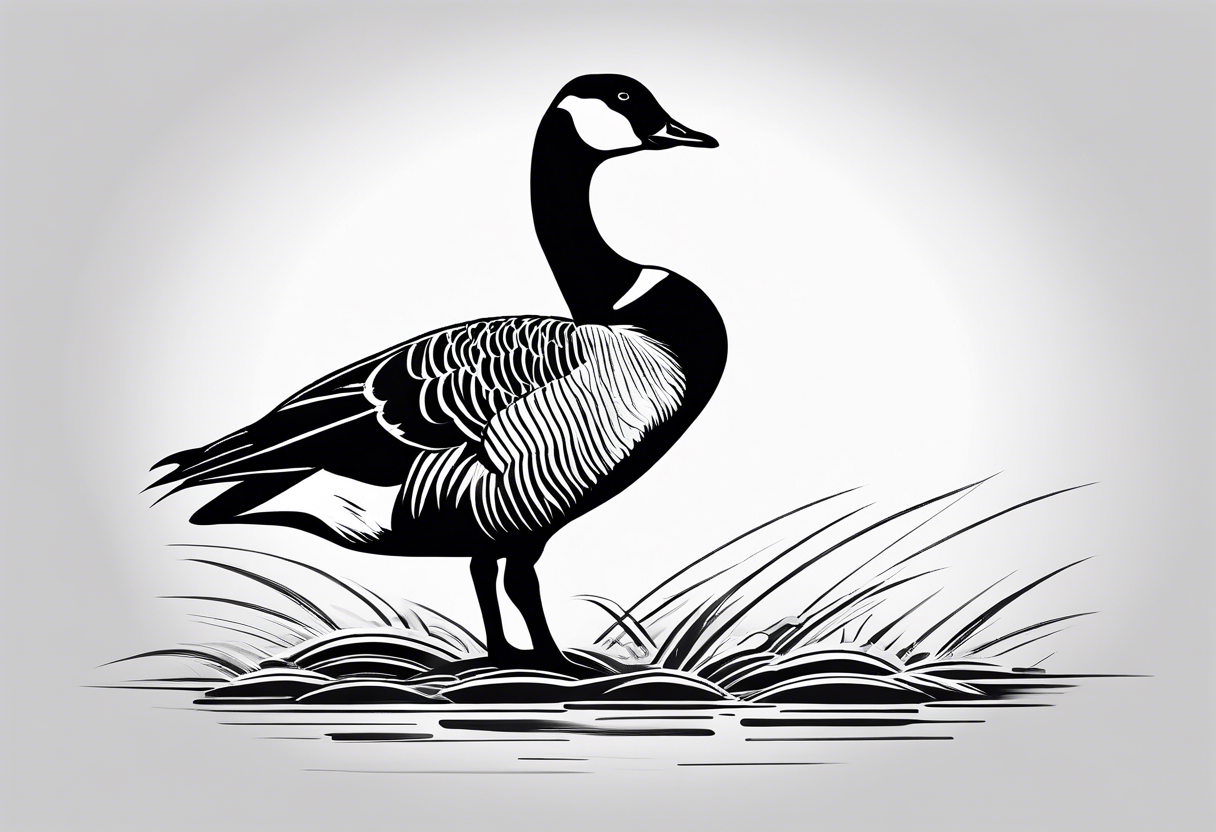 very angry canadian goose tattoo idea