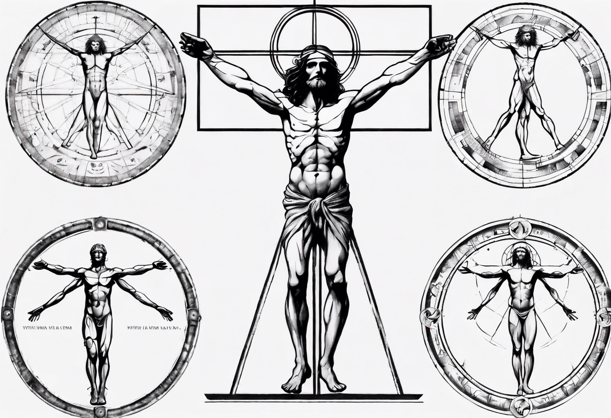 Vitruvian man tattoo idea