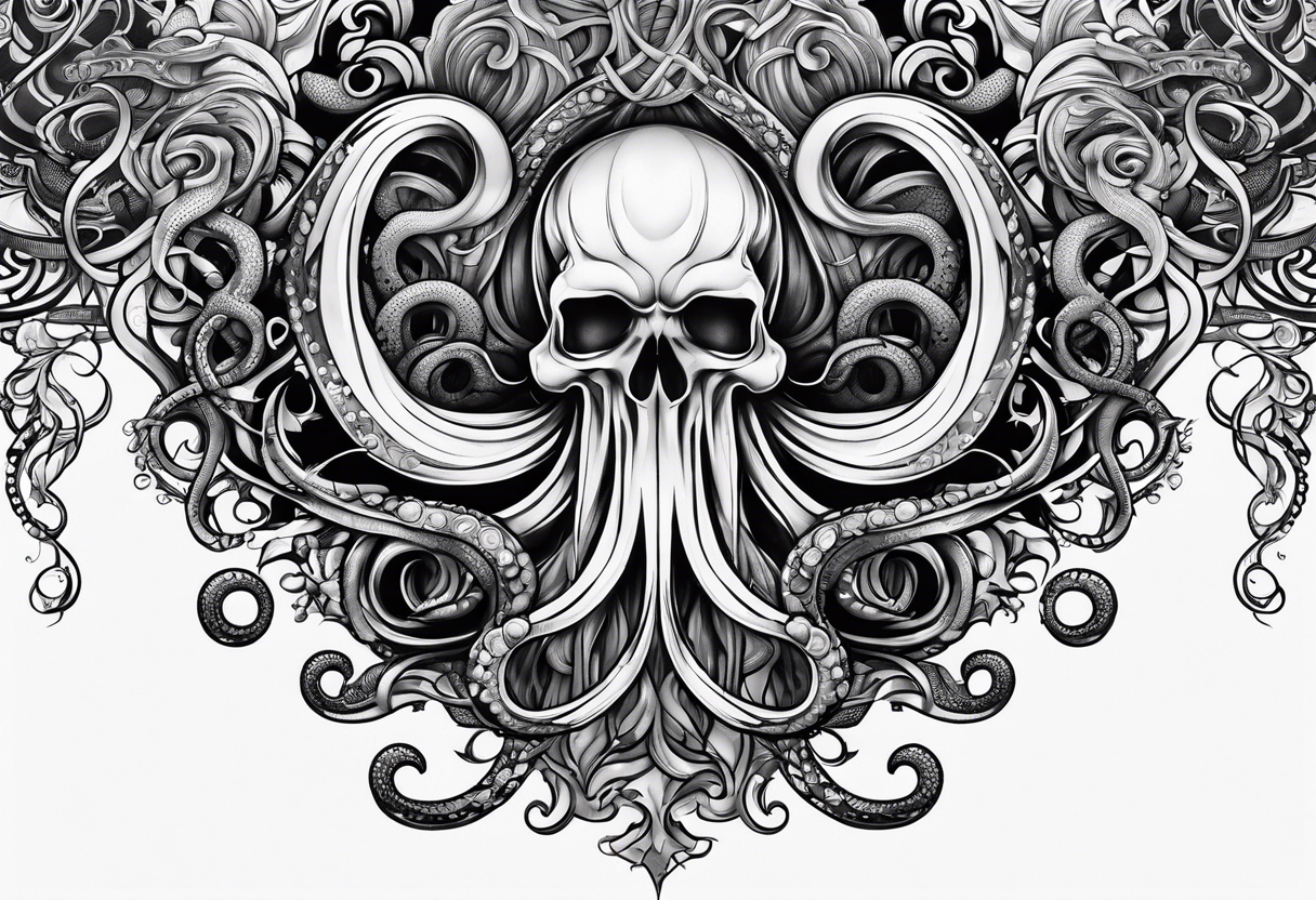 gothic tentacles tattoo idea