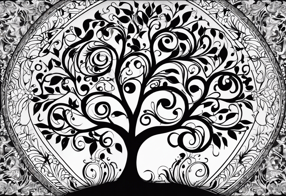 tree of life with kids birthdays involved 10/13/10, 5/29/13, 8/5/15 tattoo idea