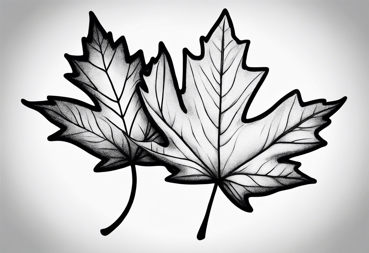 single maple leaf tattoo idea