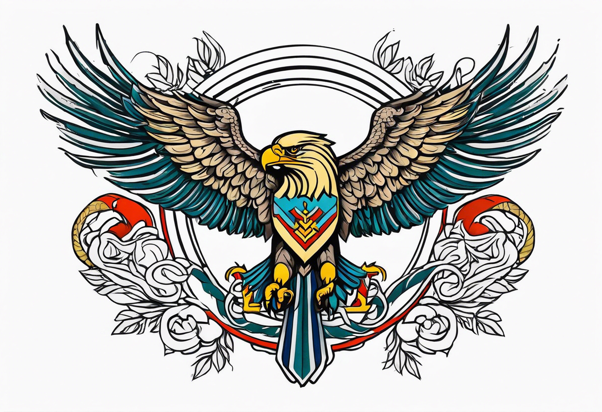 Slavic eagle carrying a snake tattoo idea