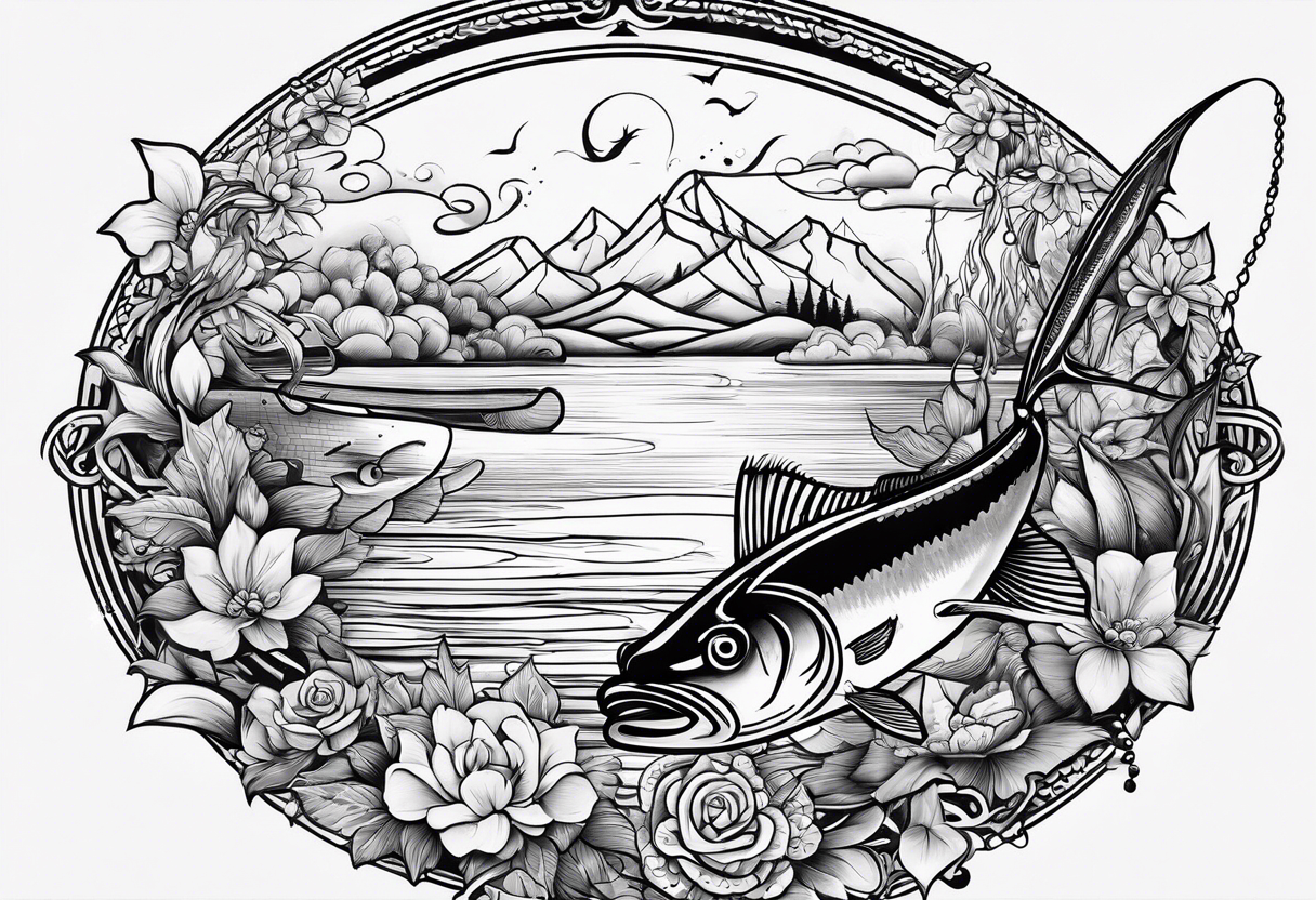 My husband love fishing and I love infinity tattoo idea