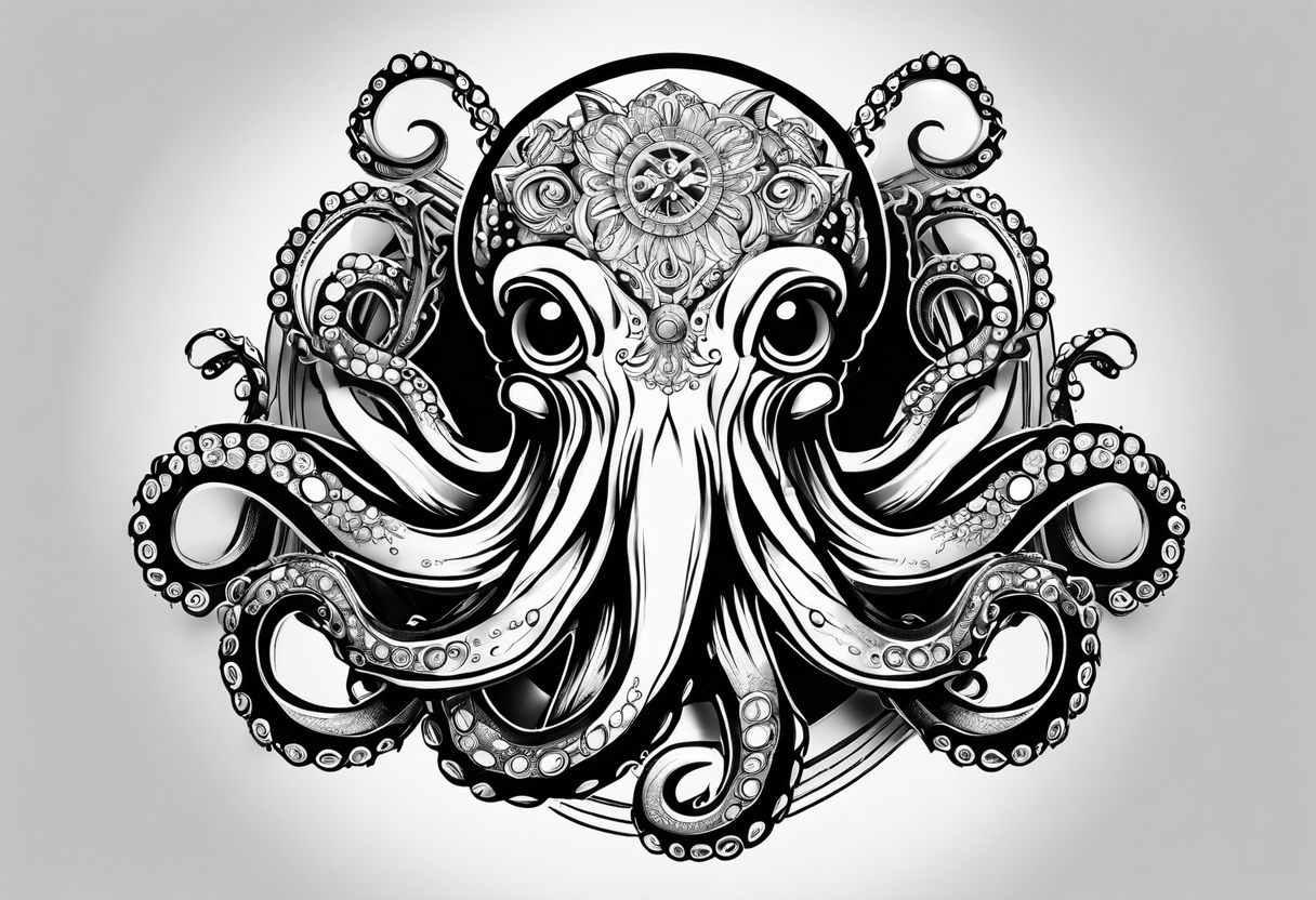 Octopus, pocket watch tattoo idea