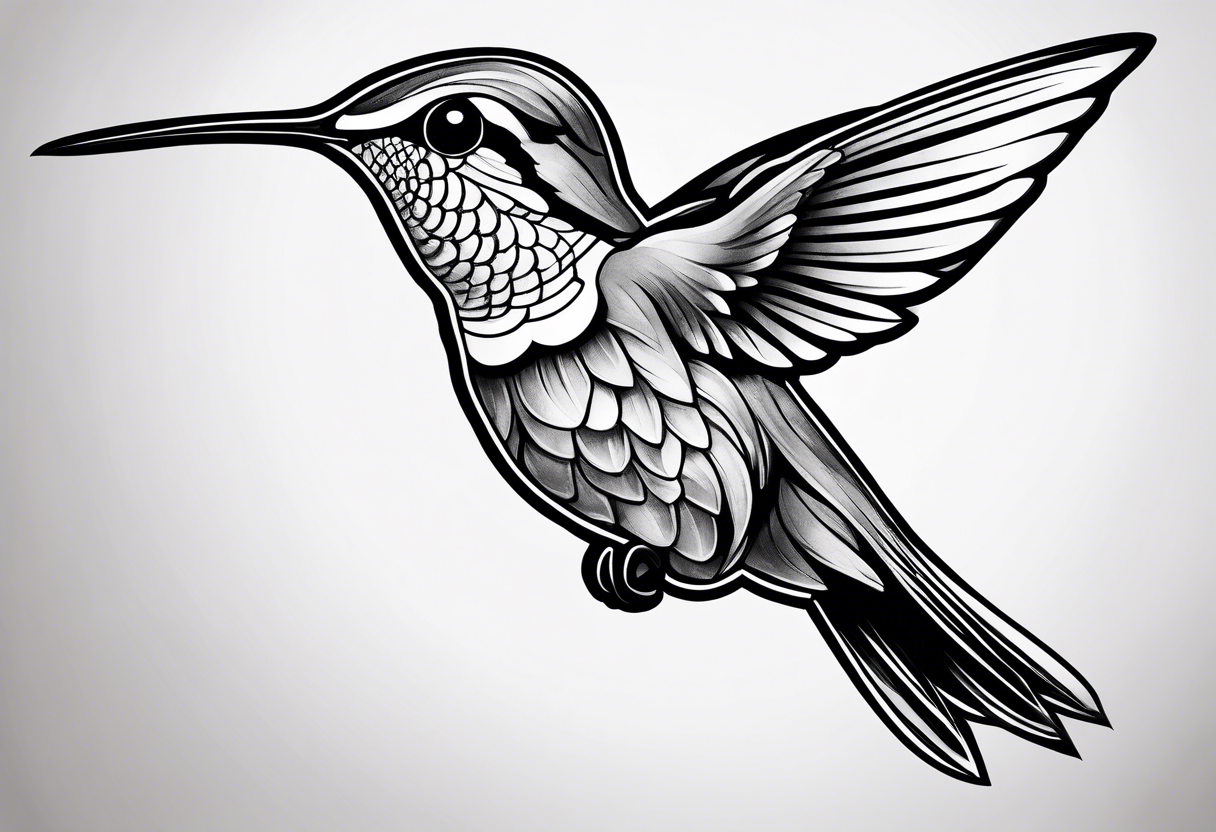 Small hummingbird tattoo idea