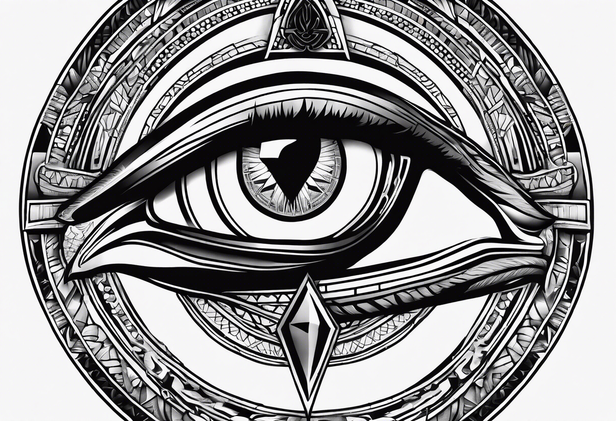 anubis eye of ra ankh tattoo idea