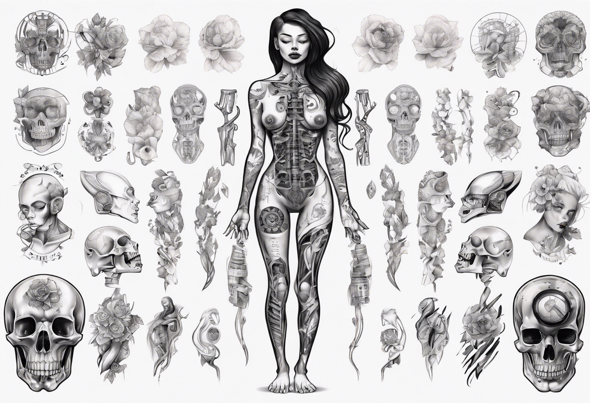 The anatomy of the female human tattoo idea