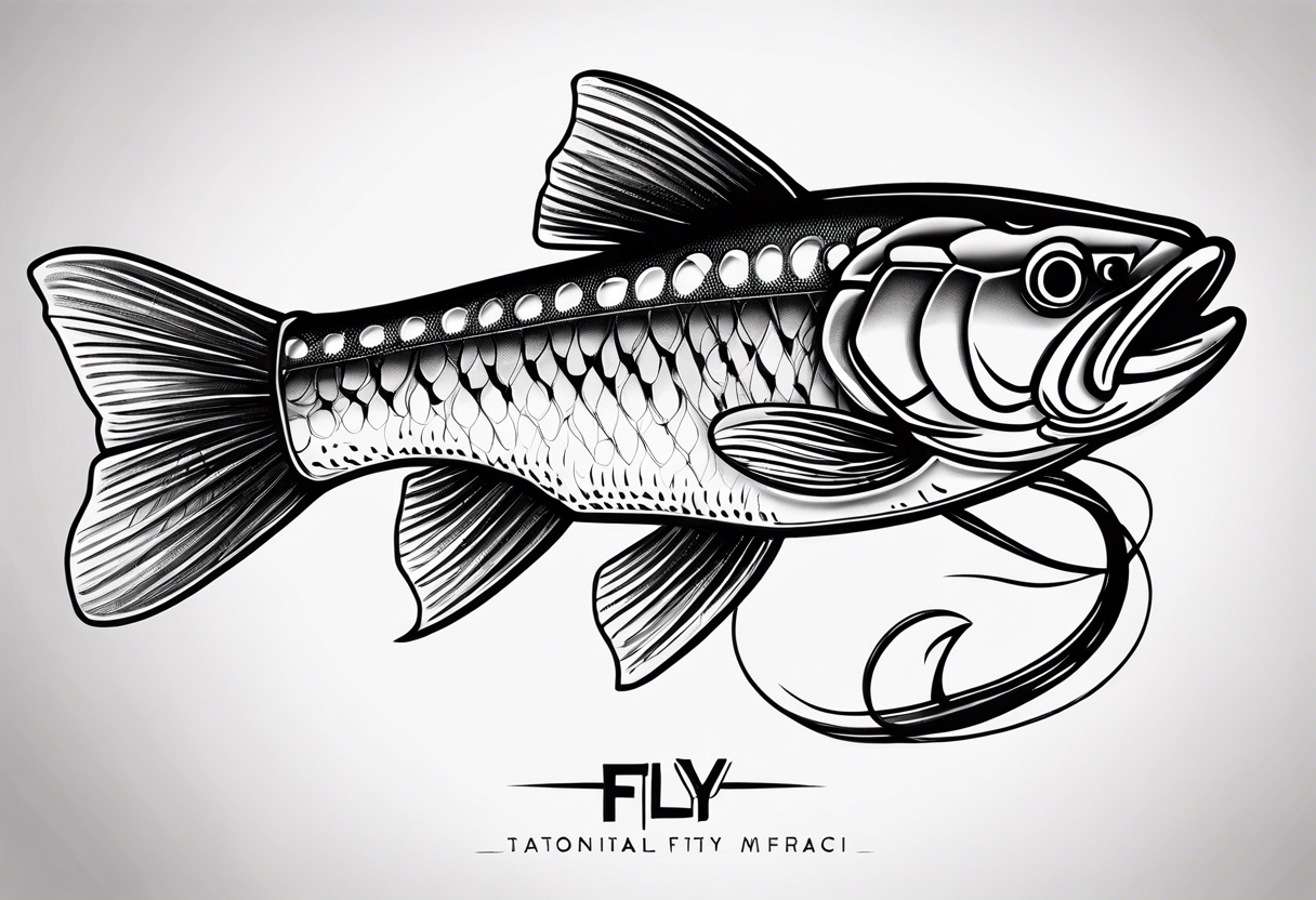 fly fishing lure tattoo idea