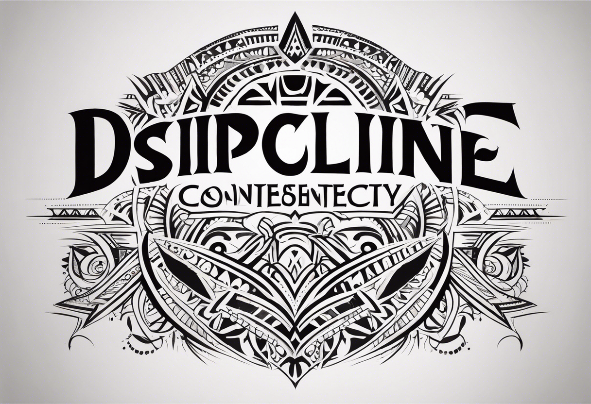 discipline consistency tribal tattoo idea