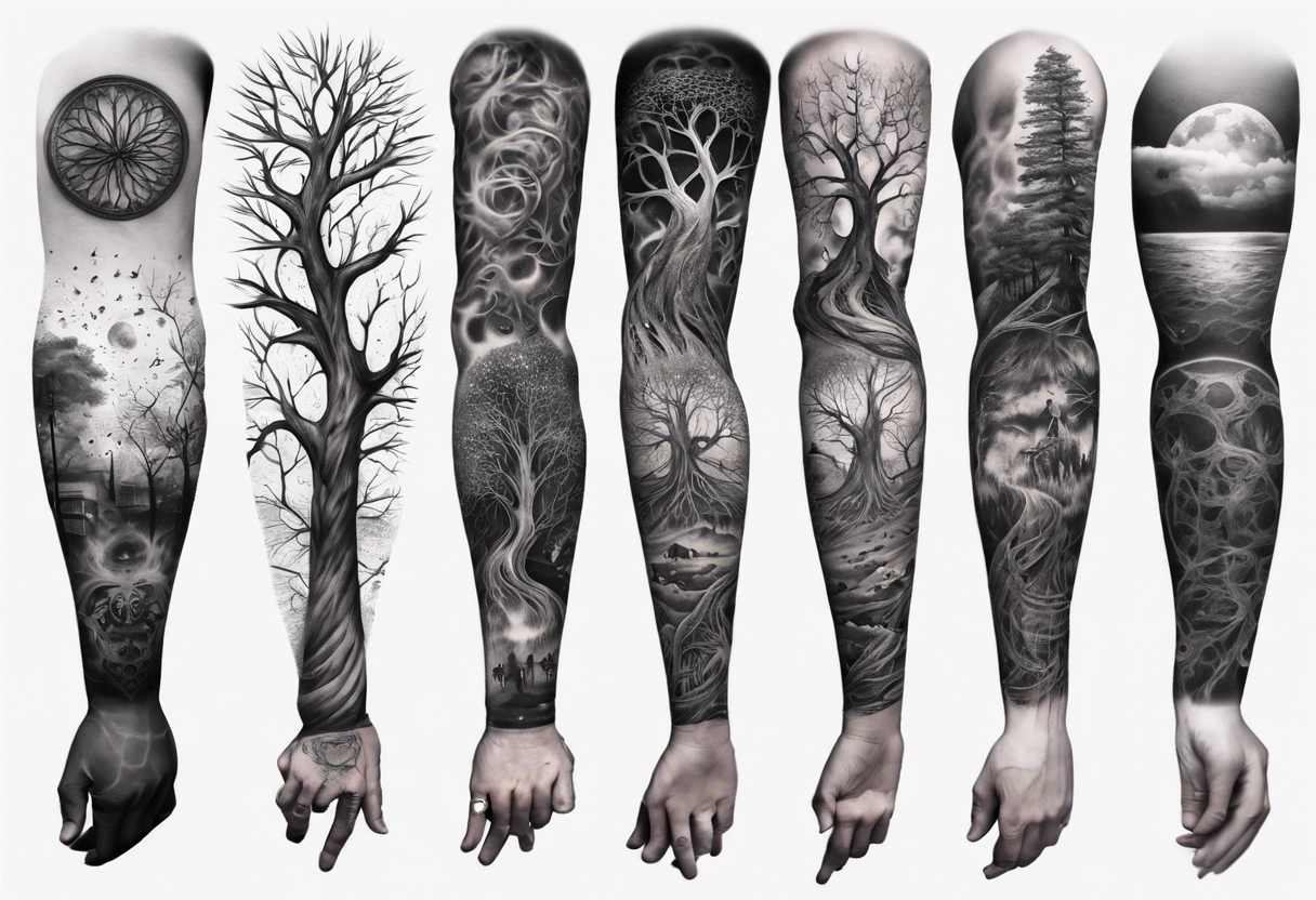 QQINGHAN Water Transfer 3D Star Black Planet Tree Temporary Tattoo Sticker  For Kids Women Men Wolf Lion Tree Tattoos Foream Body Arm Tato (Color :  HLZ120) : Amazon.co.uk: Everything Else