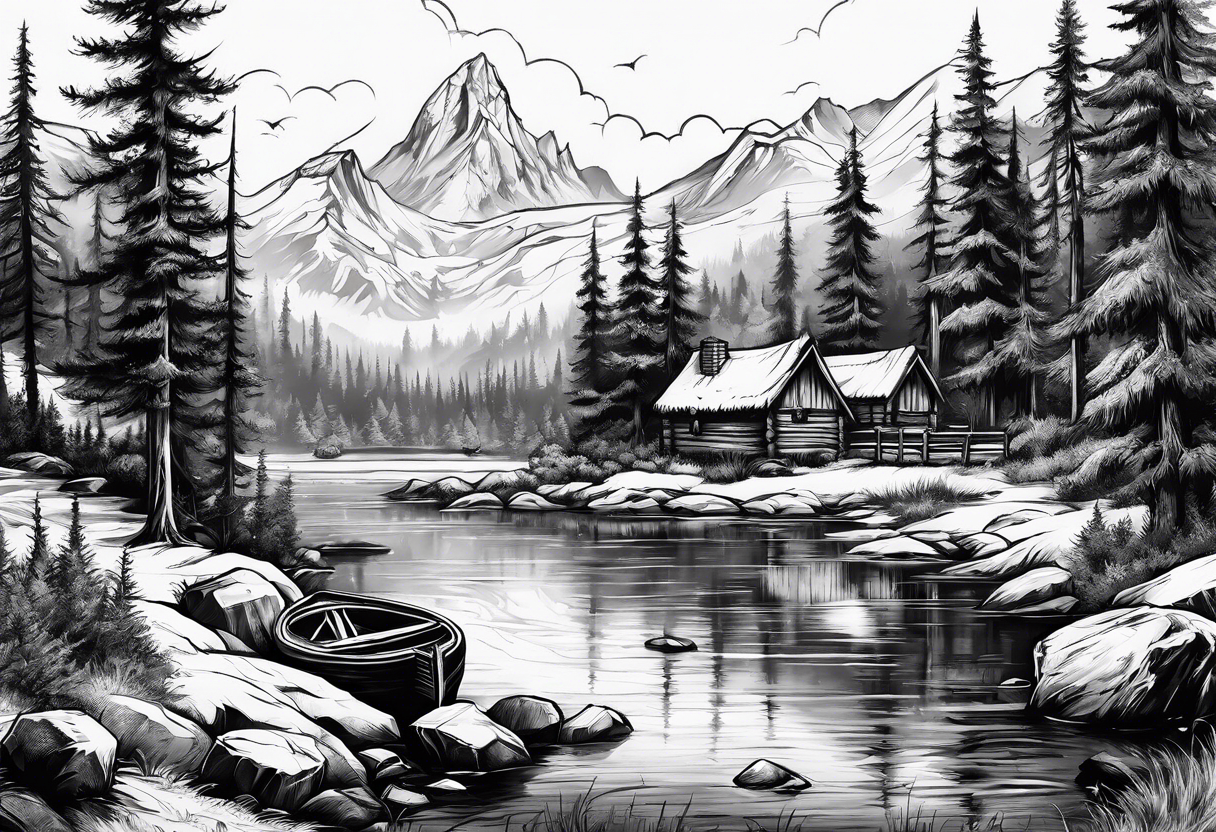 Skyrim landscape tattoo idea