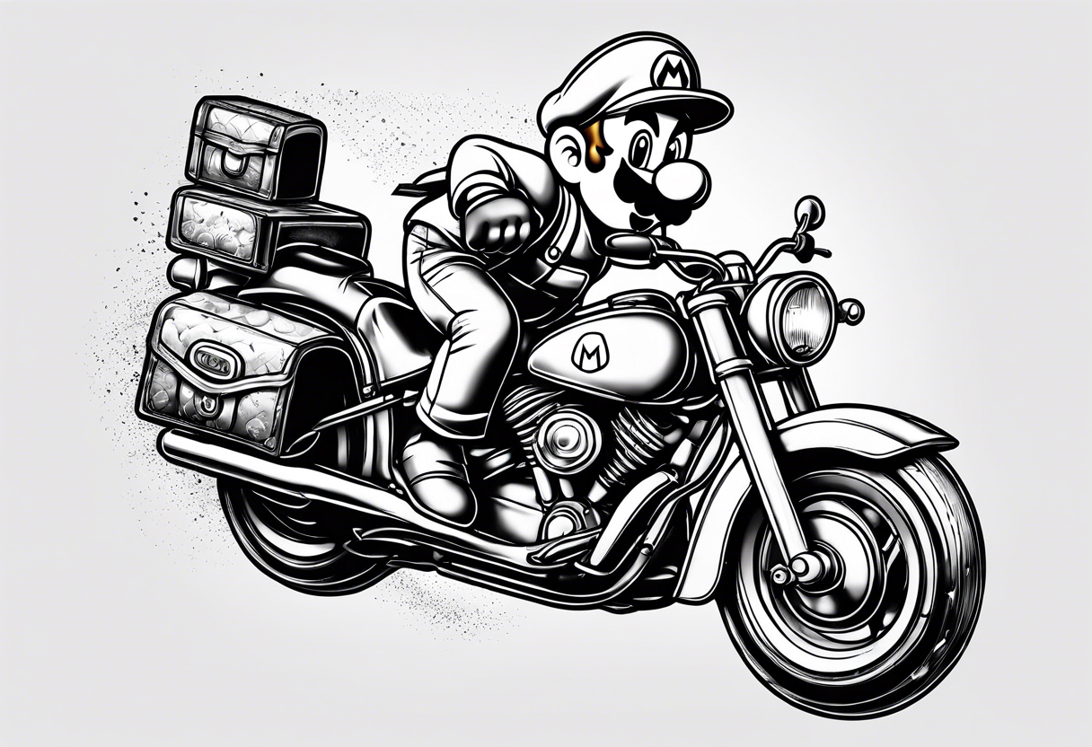 Mario riding bullet bob tattoo idea