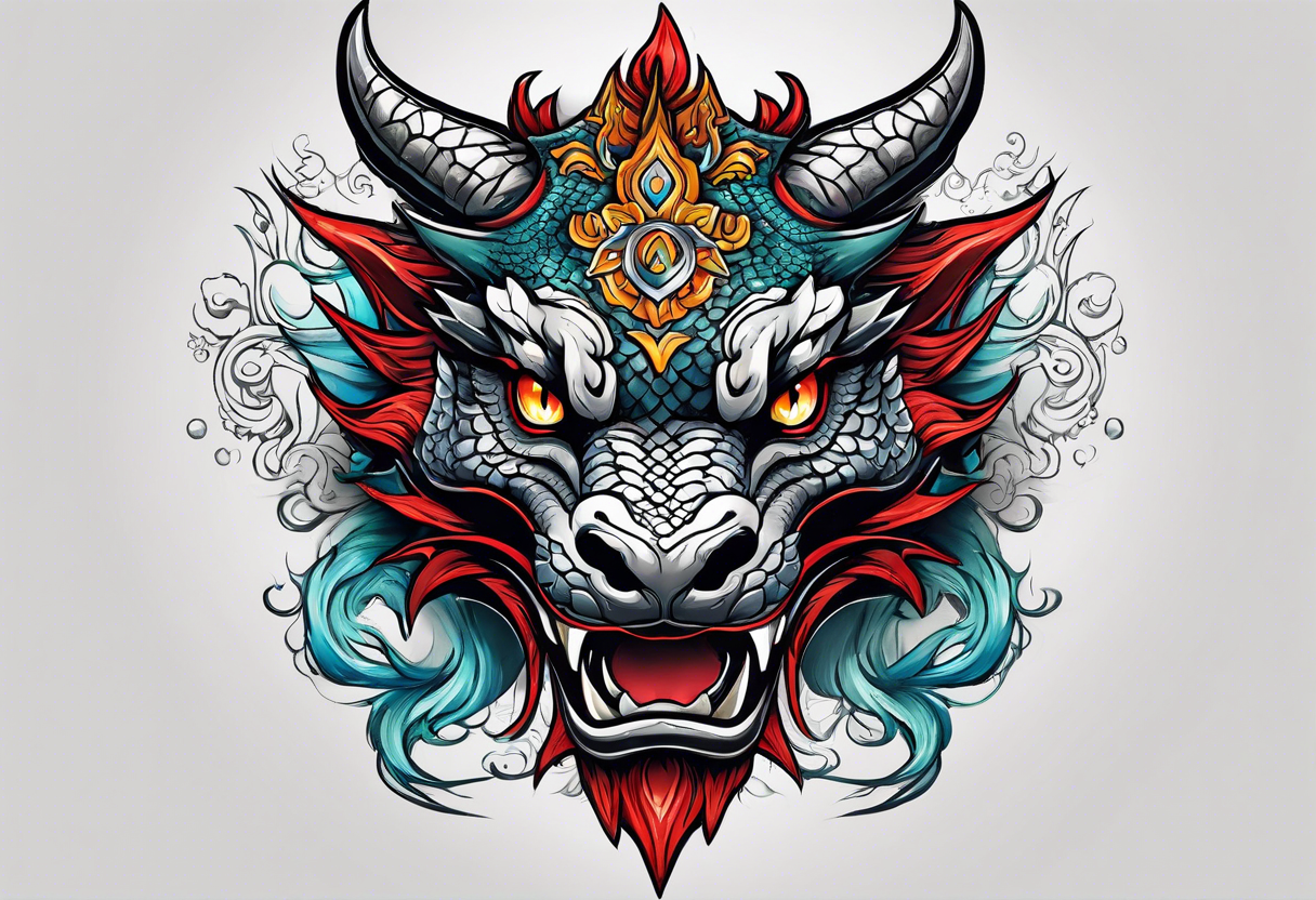 Small dragon head. Hand tattoo tattoo idea